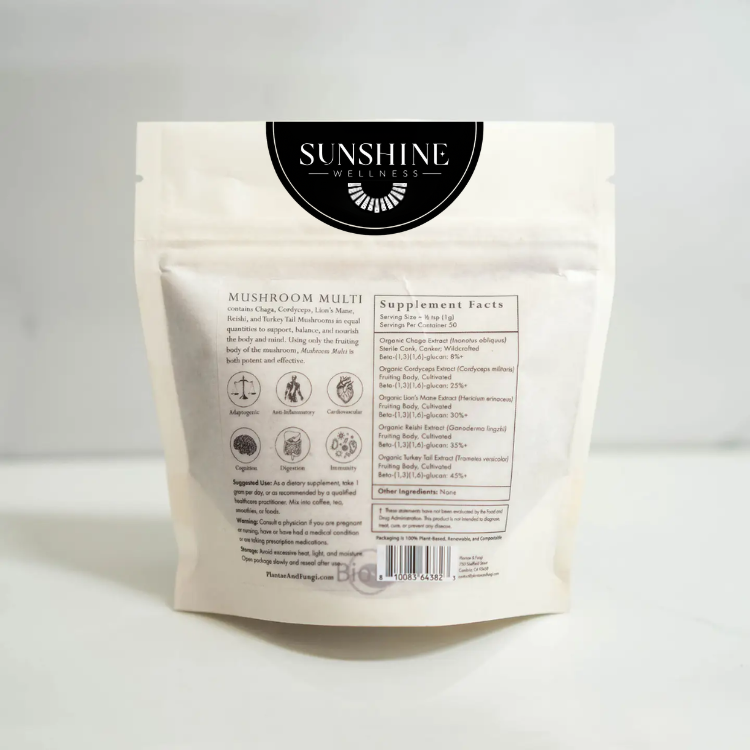 Mushroom Multi Powder – 5 Mushroom Blend For Daily Wellness